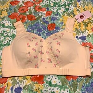 NWT FionaBra Light Nude/Pink Floral 2XL